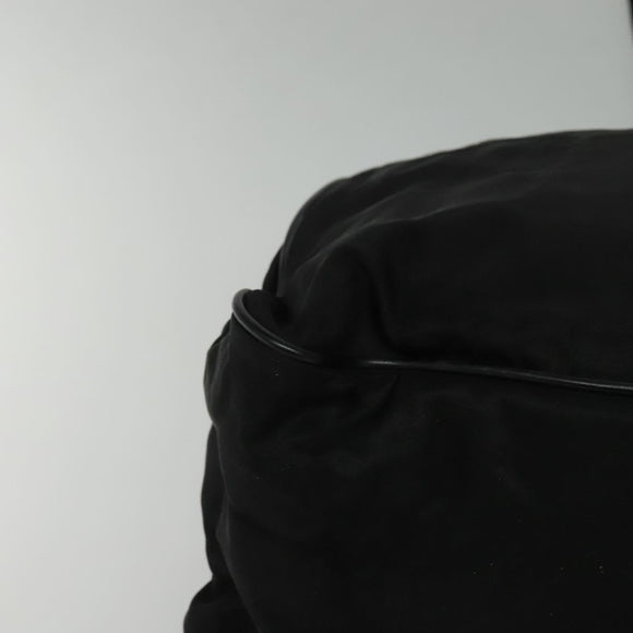 FENDI Shoulder Bag Nylon Black Gold Auth bs25587