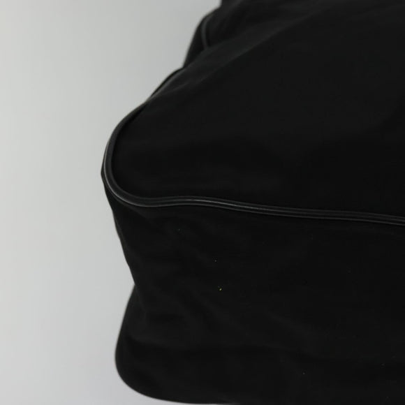 FENDI Shoulder Bag Nylon Black Gold Auth bs25587