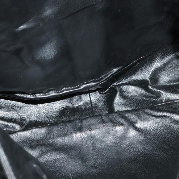 FENDI Shoulder Bag Nylon Black Gold Auth bs25587