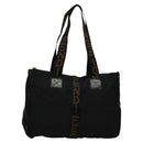 FENDI Shoulder Bag Nylon Black Gold Auth bs25587-13