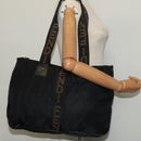 FENDI Shoulder Bag Nylon Black Gold Auth bs25587-20