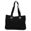 FENDI Shoulder Bag Nylon Black Gold Auth bs25587-2