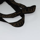 FENDI Shoulder Bag Nylon Black Gold Auth bs25587-7