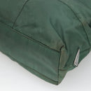 PRADA Shoulder Bag Nylon Green Silver Auth bs25592-16