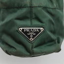 PRADA Shoulder Bag Nylon Green Silver Auth bs25592-17