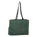 PRADA Shoulder Bag Nylon Green Silver Auth bs25592-1