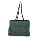 PRADA Shoulder Bag Nylon Green Silver Auth bs25592-13