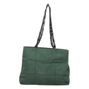 PRADA Shoulder Bag Nylon Green Silver Auth bs25592-2