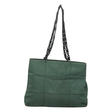 PRADA Shoulder Bag Nylon Green Silver Auth bs25592 - 0