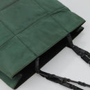 PRADA Shoulder Bag Nylon Green Silver Auth bs25592-6