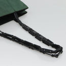 PRADA Shoulder Bag Nylon Green Silver Auth bs25592-7