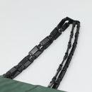 PRADA Shoulder Bag Nylon Green Silver Auth bs25592-8