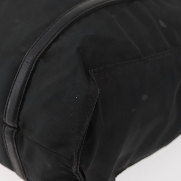 PRADA Shoulder Bag Nylon Black Silver Auth bs25600