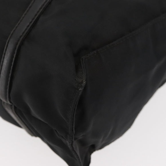 PRADA Shoulder Bag Nylon Black Silver Auth bs25600