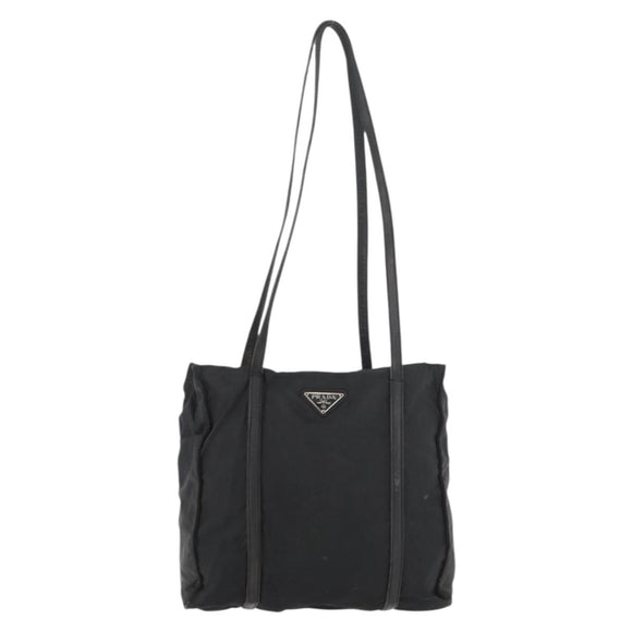 PRADA Shoulder Bag Nylon Black Silver Auth bs25600