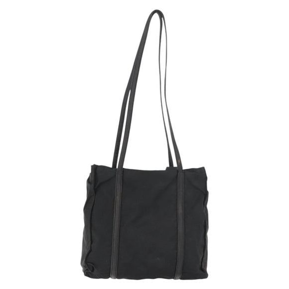 PRADA Shoulder Bag Nylon Black Silver Auth bs25600