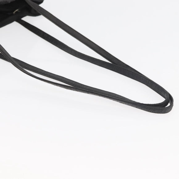 PRADA Shoulder Bag Nylon Black Silver Auth bs25600