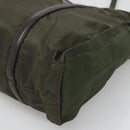 PRADA Shoulder Bag Nylon Khaki Silver Auth bs25613-9