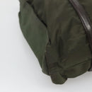 PRADA Shoulder Bag Nylon Khaki Silver Auth bs25613-14