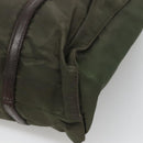 PRADA Shoulder Bag Nylon Khaki Silver Auth bs25613-15
