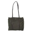 PRADA Shoulder Bag Nylon Khaki Silver Auth bs25613-13