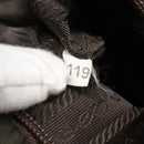 PRADA Shoulder Bag Nylon Khaki Silver Auth bs25613-12