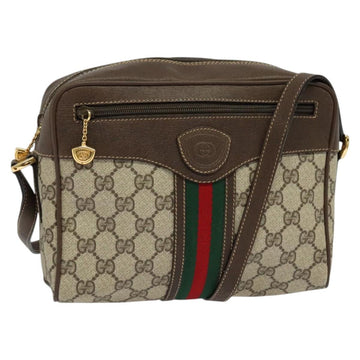 GUCCI GG Supreme Web Sherry Line Bag PVC Beige Red 001 56 0852 Auth bs25617