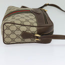 GUCCI GG Supreme Web Sherry Line Bag PVC Beige Red 001 56 0852 Auth bs25617-4