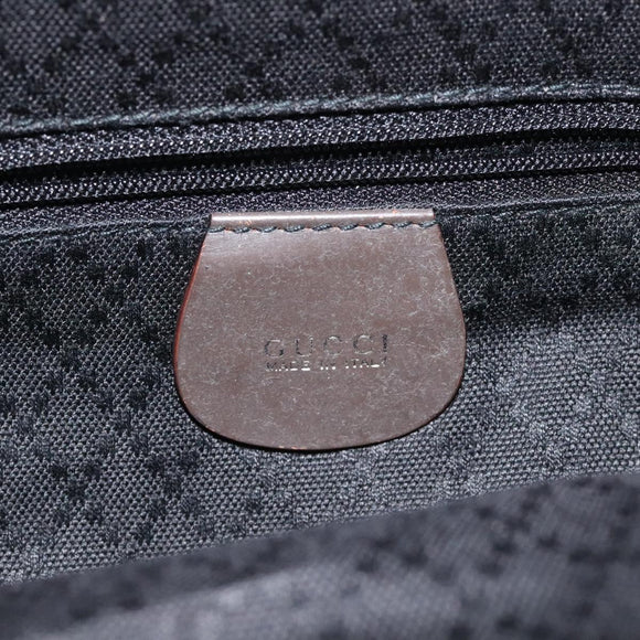 GUCCI Bamboo Hand Bag Nylon Beige Silver 000 1998 0508 Auth bs25619