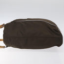GUCCI Bamboo Hand Bag Nylon Beige Silver 000 1998 0508 Auth bs25619-4