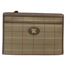 BURBERRYS Nova Check Clutch Bag Canvas Beige Auth bs25648-13