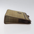 BURBERRYS Nova Check Clutch Bag Canvas Beige Auth bs25648-3