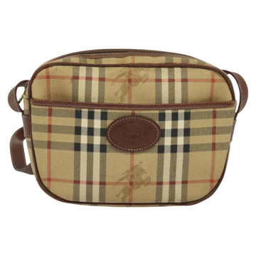 Burberrys Nova Check Shoulder Bag PVC Beige Auth bs25649 - 0