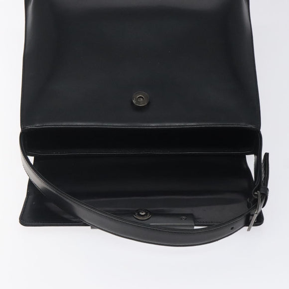 GIVENCHY Hand Bag Leather Black Auth bs25658