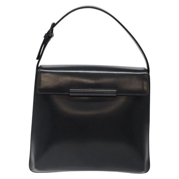 GIVENCHY Hand Bag Leather Black Auth bs25658