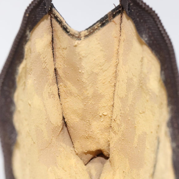 FENDI Zucca Canvas Pouch Black Brown Auth bs25659