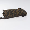 FENDI Zucca Canvas Pouch Black Brown Auth bs25659-5
