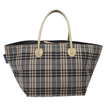 BURBERRY Nova Check Blue Label Hand Bag Canvas Navy Auth bs25668 - 0