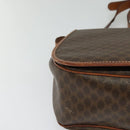 CELINE Macadam Canvas Shoulder Bag PVC Leather Brown Gold Auth bs25678-10