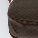 CELINE Macadam Canvas Shoulder Bag PVC Leather Brown Gold Auth bs25678-12