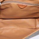 CELINE Macadam Canvas Shoulder Bag PVC Leather Brown Gold Auth bs25678-17