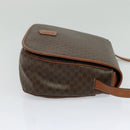 CELINE Macadam Canvas Shoulder Bag PVC Leather Brown Gold Auth bs25678-5