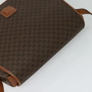 CELINE Macadam Canvas Shoulder Bag PVC Leather Brown Gold Auth bs25678-6