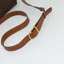 CELINE Macadam Canvas Shoulder Bag PVC Leather Brown Gold Auth bs25678-7