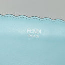 FENDI Clutch Bag Leather Light Blue Auth bs25680-9