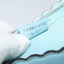 FENDI Clutch Bag Leather Light Blue Auth bs25680-12