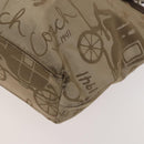Coach Shoulder Bag Nylon Canvas 3 Set Black Beige Orange Auth bs25684-24