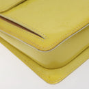 LOUIS VUITTON Monogram Vernis Motto Pouch Lime Yellow M91059 LV Auth bs25692-15