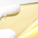 LOUIS VUITTON Monogram Vernis Motto Pouch Lime Yellow M91059 LV Auth bs25692-18