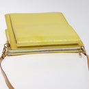 LOUIS VUITTON Monogram Vernis Motto Pouch Lime Yellow M91059 LV Auth bs25692-6